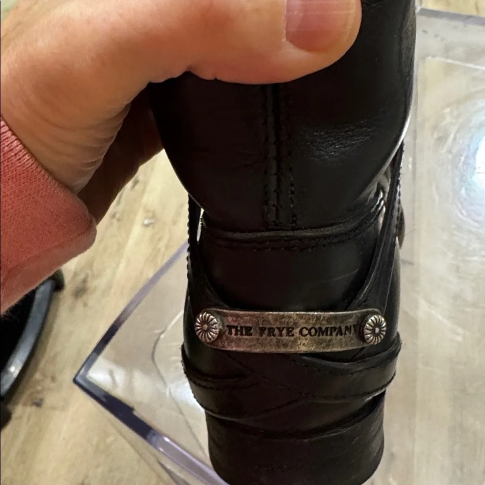 Frye Black Over the Knee Leather Boots - Picture 5 of 9